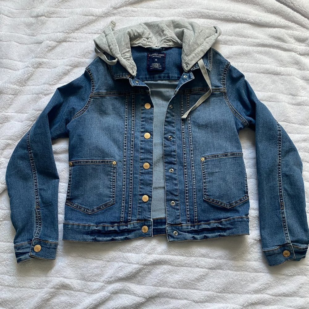 U.S. Polo Assn Denim Jacket with Removable Hood